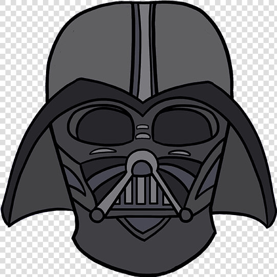 Anakin Skywalker Star Wars   Darth Vader Mask Drawing  HD Png DownloadTransparent PNG