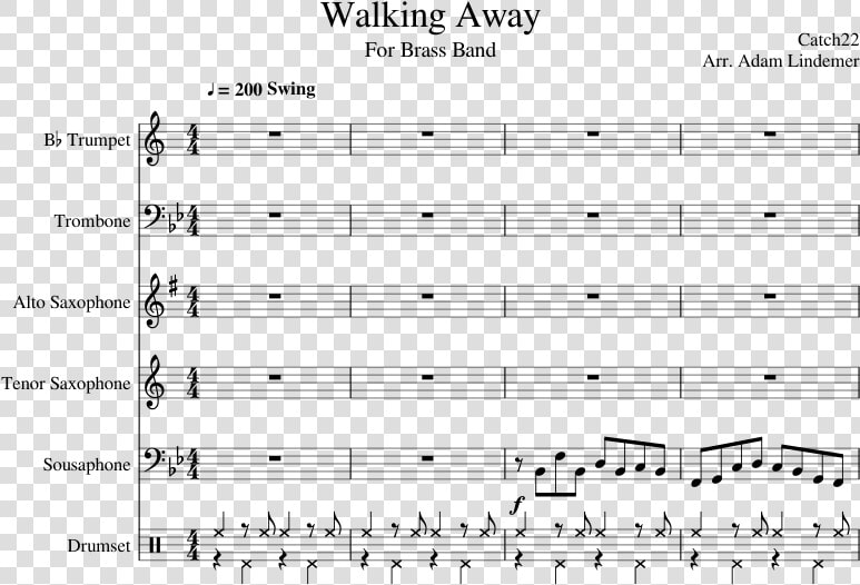 Walking Away Sheet Music For Trumpet  Trombone  Alto   Train Your Dragon Alto Sax Sheet Music  HD Png DownloadTransparent PNG