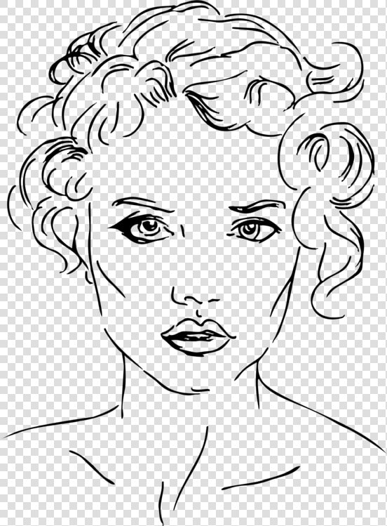 Line Art selfportrait eye   Realistic Face Coloring Page  HD Png DownloadTransparent PNG