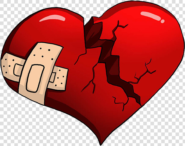 Broken Heart Png   Broken Heart With Bandaid Png  Transparent PngTransparent PNG