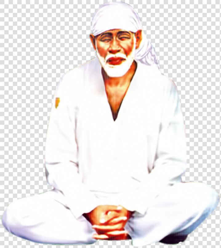 Lord Sai Baba Dyana Png Images Transparent Background   Hd Png Image Sai Baba  Png DownloadTransparent PNG