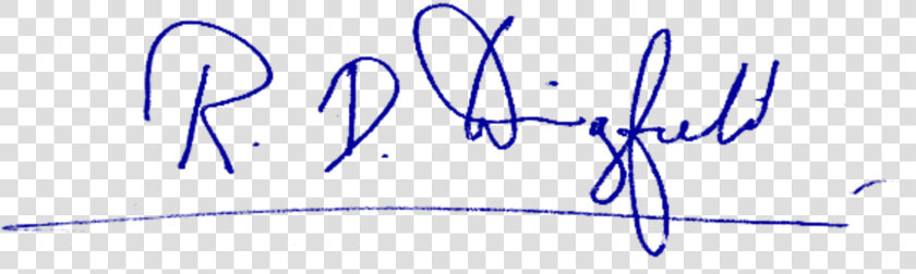 R D Wingfield Signature   Transparent Signature Blue Ink  HD Png DownloadTransparent PNG