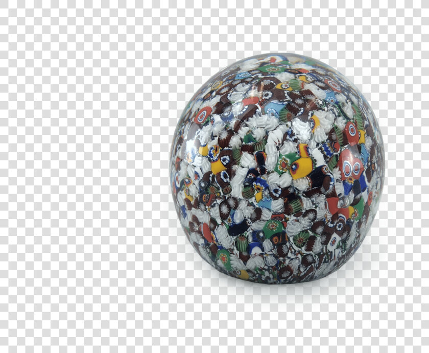 Vintage Gentile Art Glass Paperweight Millefiori   Sphere  HD Png DownloadTransparent PNG