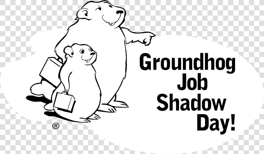 Groundhog Job Shadow Day Logo Black And White   Cartoon  HD Png DownloadTransparent PNG