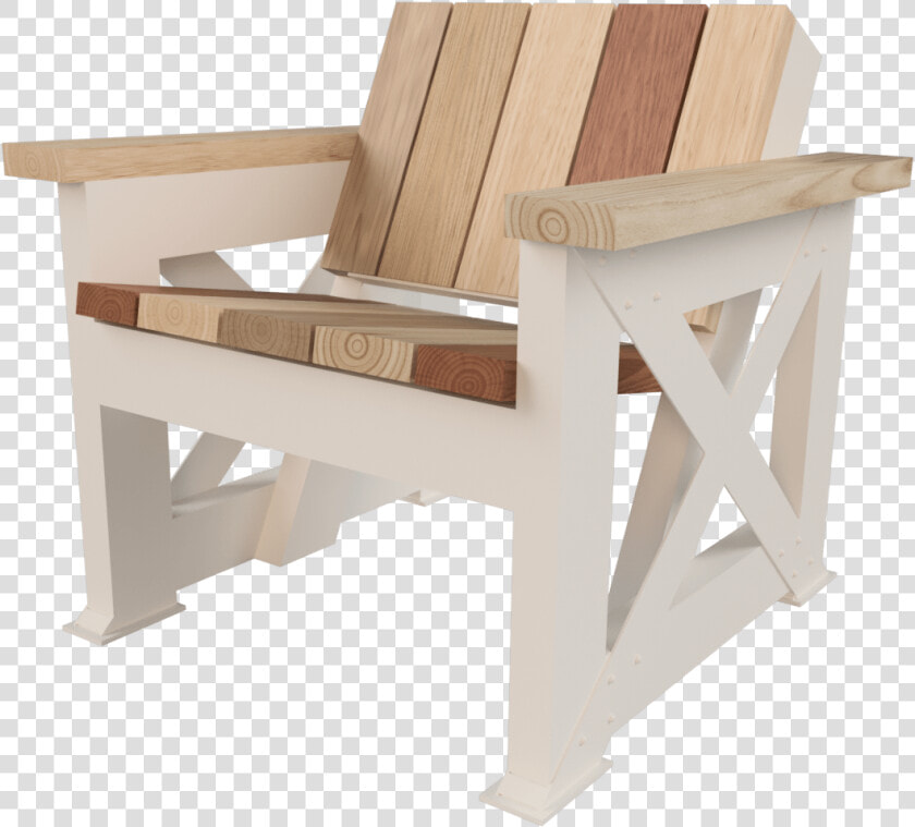 X Base Patio Chair W  Reclaimed Hardwood   Chair  HD Png DownloadTransparent PNG