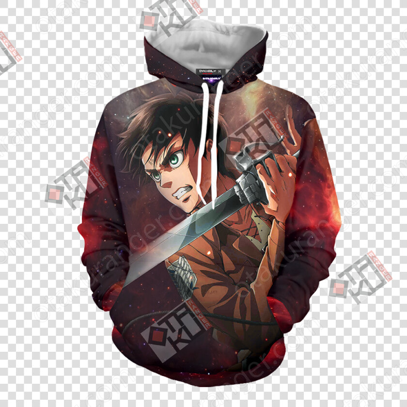 Attack On Titan Eren Jaeger 3d Hoodie   Pain Hoodie Naruto  HD Png DownloadTransparent PNG