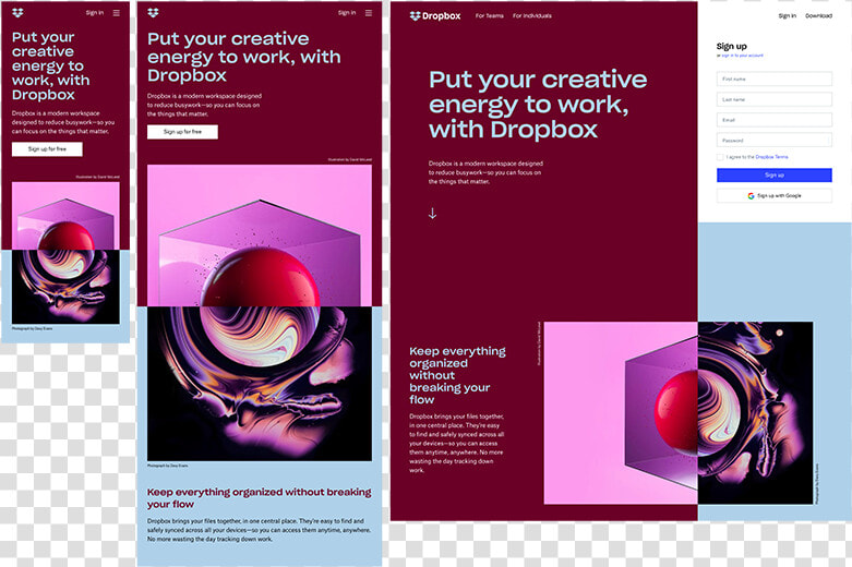Responsive Vs Adaptive Design Examples Dropbox   Responsive Web Design Ejemplos  HD Png DownloadTransparent PNG