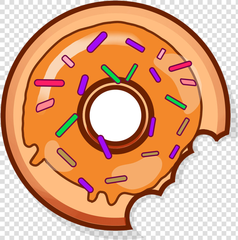 Donut Clipart Red   Half Eaten Donut Clipart  HD Png DownloadTransparent PNG