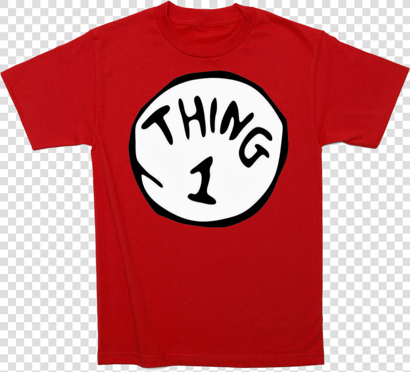 Dr Seuss Thing 1 And 2 Cat In The Hat Fancy Dress Adult   Kids Thing 1 Shirt  HD Png DownloadTransparent PNG