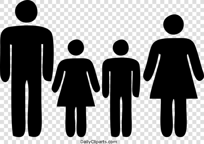 Father Daughter Son Mother Family Black Icon   Man Woman Icon Png  Transparent PngTransparent PNG