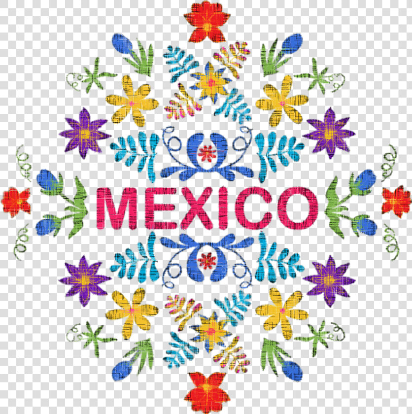 Colorful Cute Mexicanart Mexico   Vector Floral Mexican Pattern  HD Png DownloadTransparent PNG