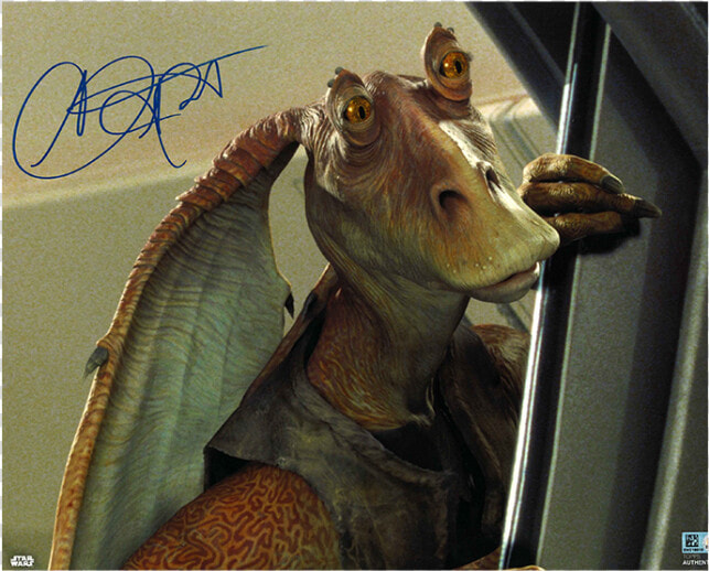 Ahmed Best As Jar Jar Binks Autographed In Blue Ink   Aadi Lagna Patrika  HD Png DownloadTransparent PNG