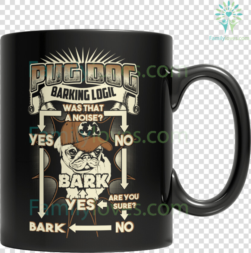 Pug Dog Barking Mug  tag Familyloves   Beer Stein  HD Png DownloadTransparent PNG