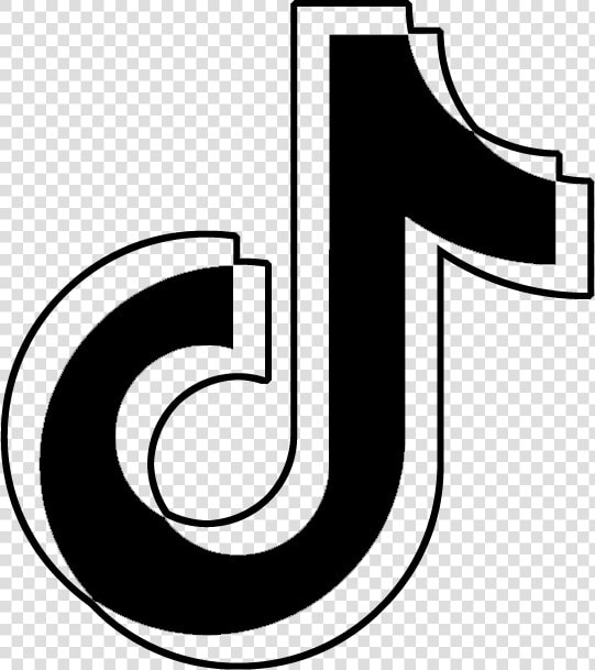 Black And White Tiktok Sign  HD Png DownloadTransparent PNG