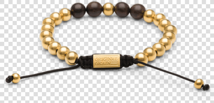 Ebony Gold Macrame Bracelet 8mm By Original Grain   Bracelet  HD Png DownloadTransparent PNG