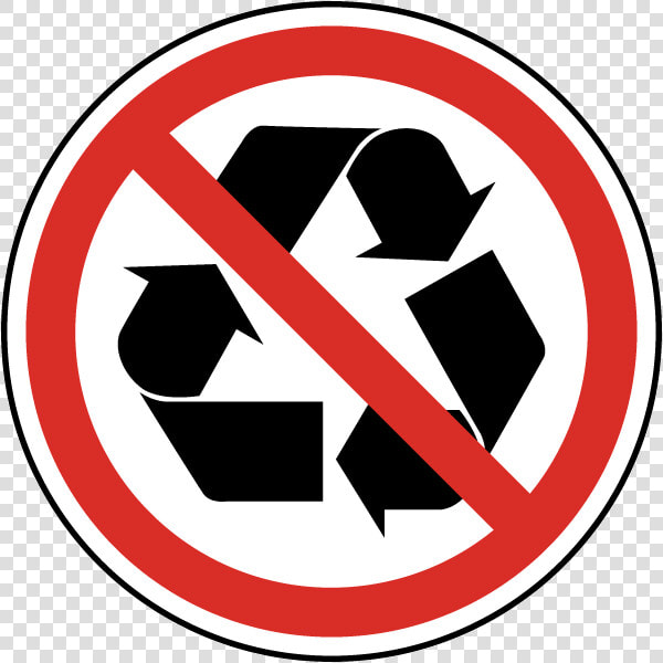 Not Recyclable Label   Recycling Sign Crossed Out  HD Png DownloadTransparent PNG