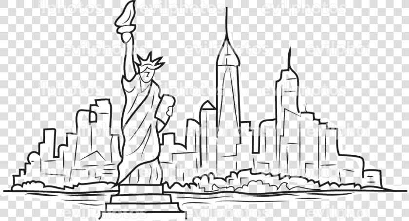 Cityscape Drawing Vector And Stock Photo   Illustration  HD Png DownloadTransparent PNG