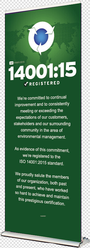 Iso 14001 Retractable Banner   Flyer  HD Png DownloadTransparent PNG