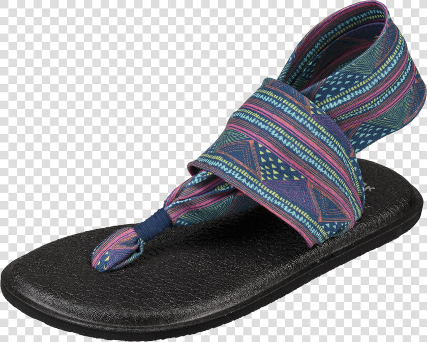 Women S Sanuk Flip Flop  Yoga Sling  Navy Geometric   Flip flops  HD Png DownloadTransparent PNG