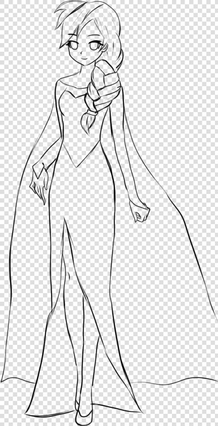 28 Collection Of Elsa Full Body Drawing   Drawing Full Body Female  HD Png DownloadTransparent PNG