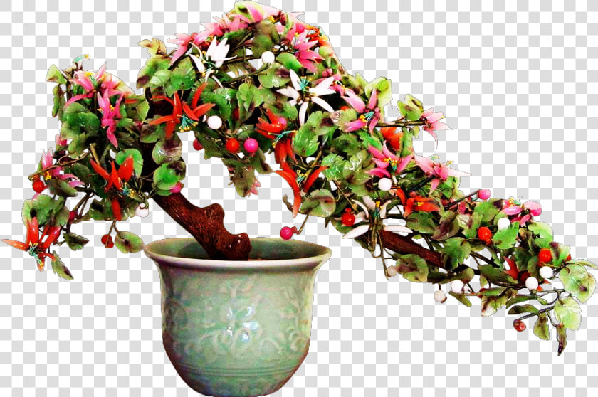  bonsai  tree  flowers  red  green  leaves  multicolored   Glass Bonsai Tree  HD Png DownloadTransparent PNG