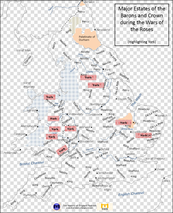 Estates Of The Barons York   Barons Of England Map  HD Png DownloadTransparent PNG