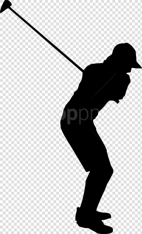 Silhouette solid Swing Hit golfer baseball Bat  HD Png DownloadTransparent PNG