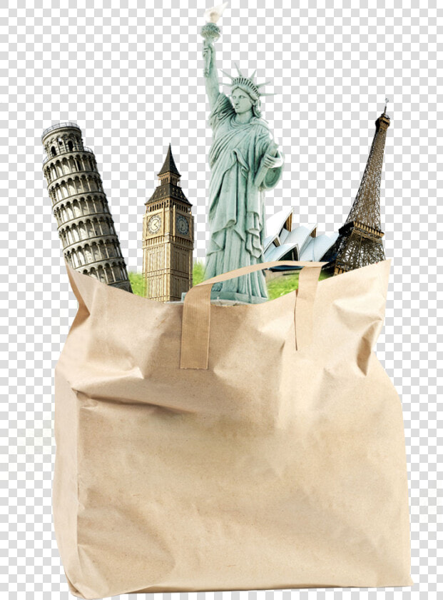 Famous World Sights In A Bag Png Image   Eiffel Tower  Transparent PngTransparent PNG