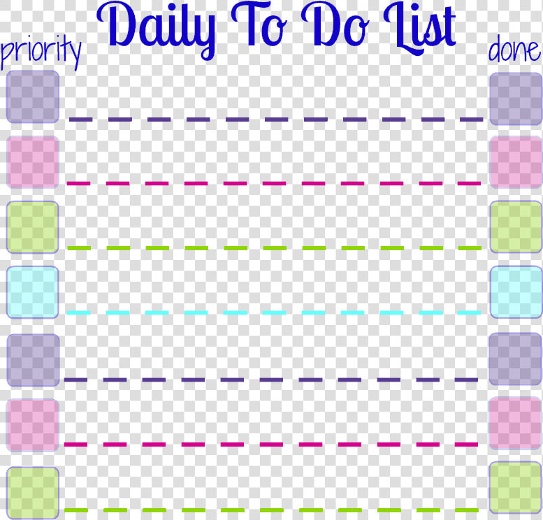 Make Your Own Daily To Do List Sticky Notes With This   Daily To Do List Print Out  HD Png DownloadTransparent PNG