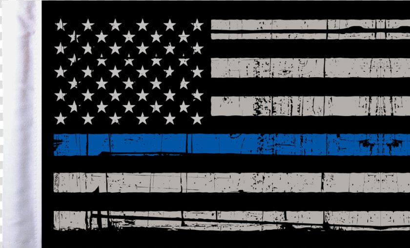 Distressed Thin Blue Line Flag  HD Png DownloadTransparent PNG