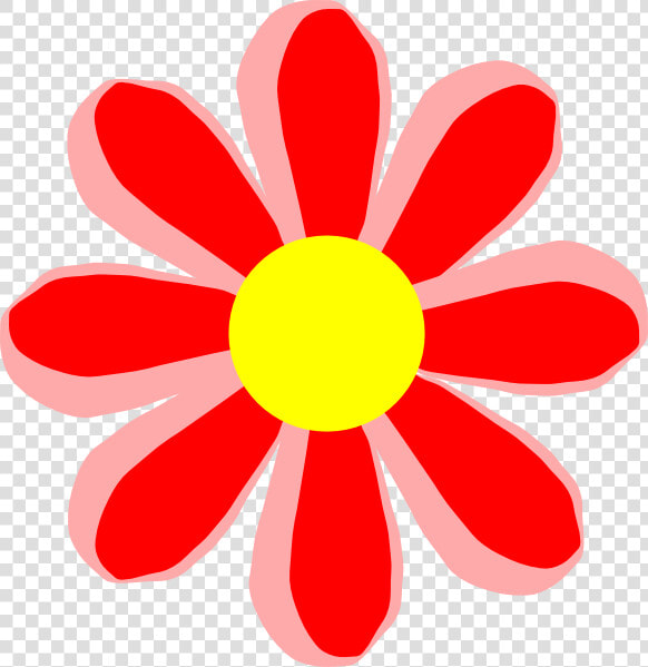 Flower Cartoon Red Svg Clip Arts   Red Flower Cartoon  HD Png DownloadTransparent PNG