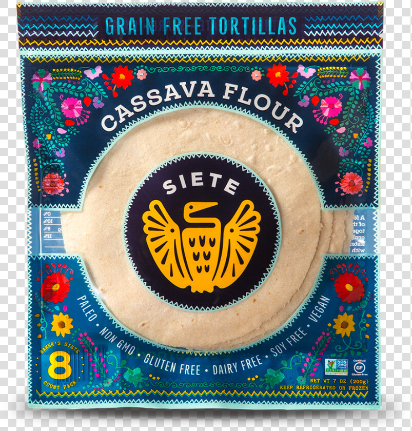 Cassava  amp  Coconut Tortillas   Siete Tortillas  HD Png DownloadTransparent PNG