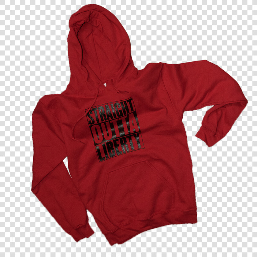 Straight Outta Liberty Hoodie In Red   Hoodie  HD Png DownloadTransparent PNG