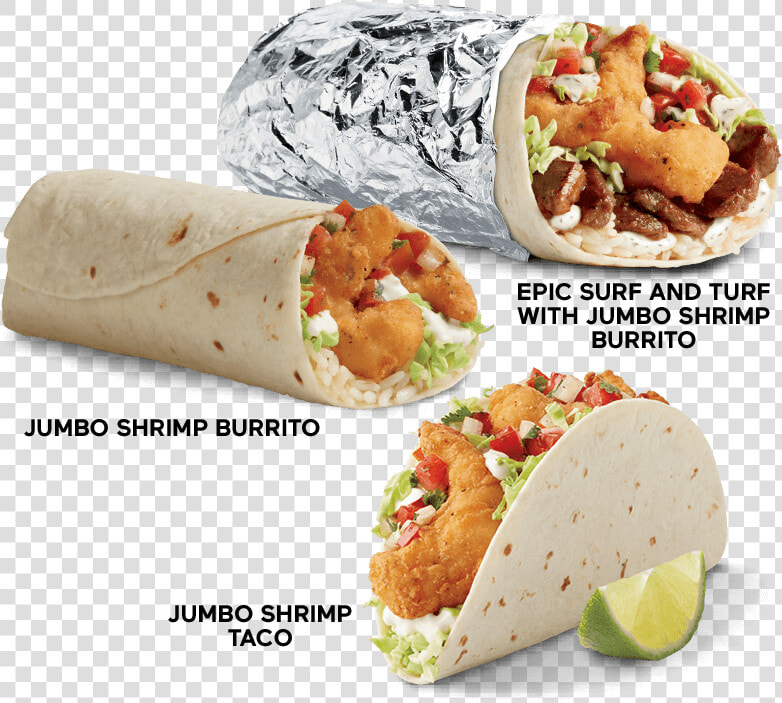 Korean taco   Jumbo Shrimp Burrito Del Taco  HD Png DownloadTransparent PNG