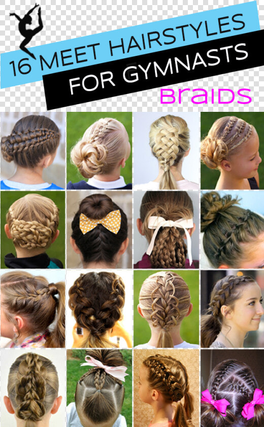 Gymnastics Hairstyles For Competition Braids Edition  HD Png DownloadTransparent PNG