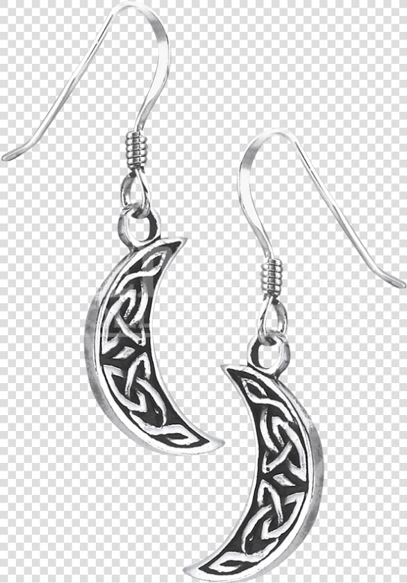 Sterling Silver Celtic Half Moon Earrings   Earrings  HD Png DownloadTransparent PNG