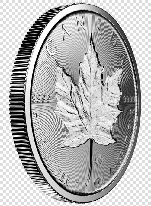 Double incuse Canadian Maple Leaf Silver Coins   Incuse Maple Leaf Coin  HD Png DownloadTransparent PNG