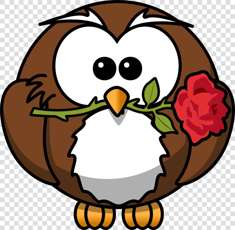 Owl  Animal  Bird  Event  Flower  Funny  Gift  Rose   Cartoon Owl Clipart  HD Png DownloadTransparent PNG