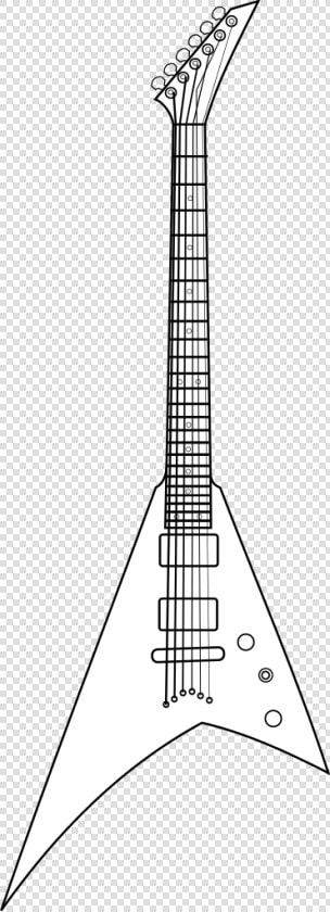 Transparent Guitar Outline Png   Jackson V Guitar Drawing  Png DownloadTransparent PNG