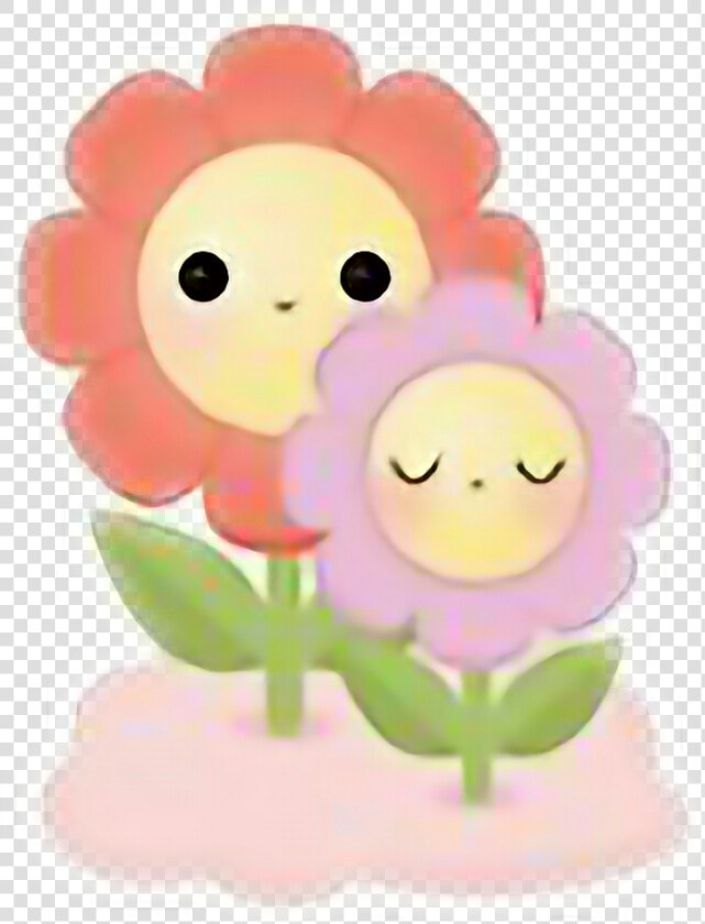  florecitas  cutte  kawaii  sticker  flowers   Cartoon  HD Png DownloadTransparent PNG