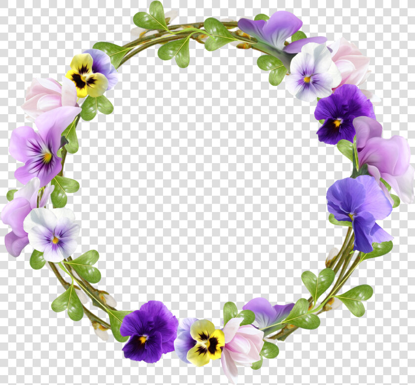 Cadre Photo Fleurs Rond  HD Png DownloadTransparent PNG