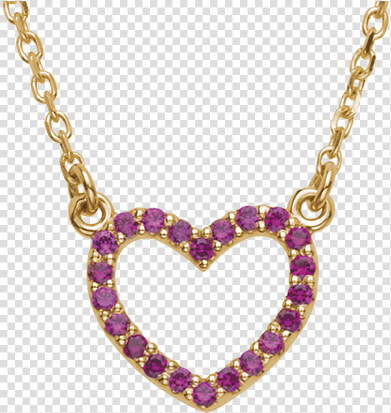 14k Gold Ruby Heart Necklace   Necklace  HD Png DownloadTransparent PNG