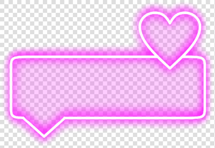  neon  heart  rectangle  pink  bubble  text  word  frame   Transparent Neon Border Png  Png DownloadTransparent PNG