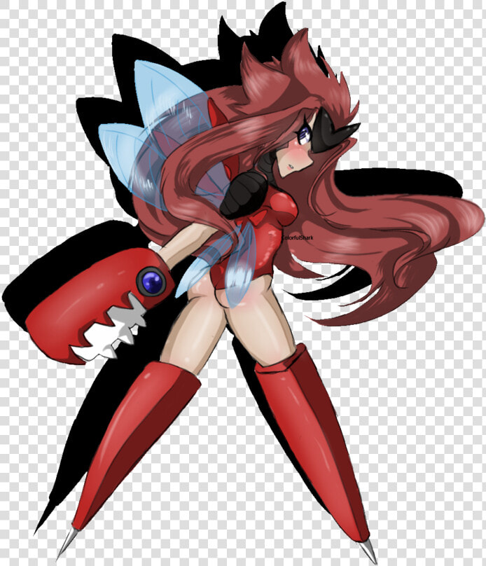 Mega Scizor By Colorfulshark   Mega Scizor Human  HD Png DownloadTransparent PNG