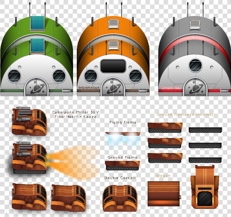 Transparent Spaceship Sprite Png   Rpg Maker Spaceship Tileset  Png DownloadTransparent PNG