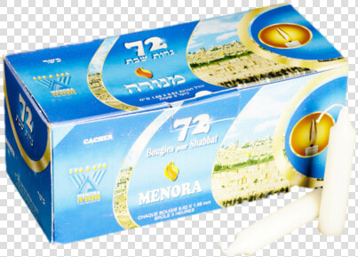 Menora Shabbat Candles 72 Class   Box  HD Png DownloadTransparent PNG