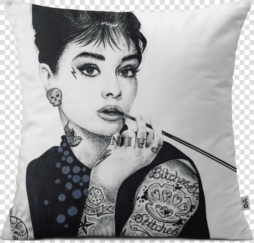 Tattooed Audrey Hepburn Print  HD Png DownloadTransparent PNG