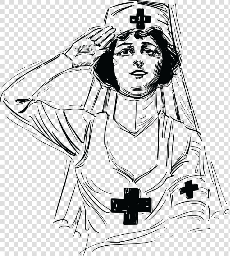 Transparent Nurse Clip Art   Women In Ww1 Drawing  HD Png DownloadTransparent PNG