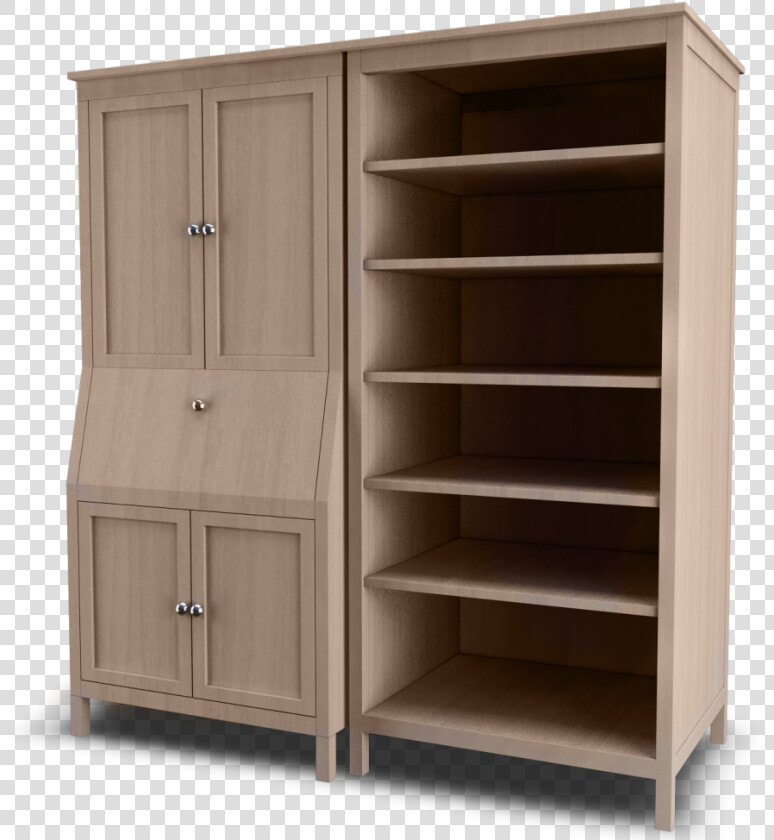 Secretary With Add On Unit And Bookspace3d View Class   Shelf  HD Png DownloadTransparent PNG