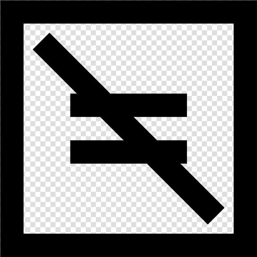 Not Equal Symbol For Kids   Icon  HD Png DownloadTransparent PNG